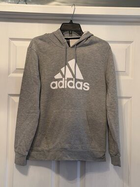 adidas golf gray hooded logo sweatshirt womens Size Large